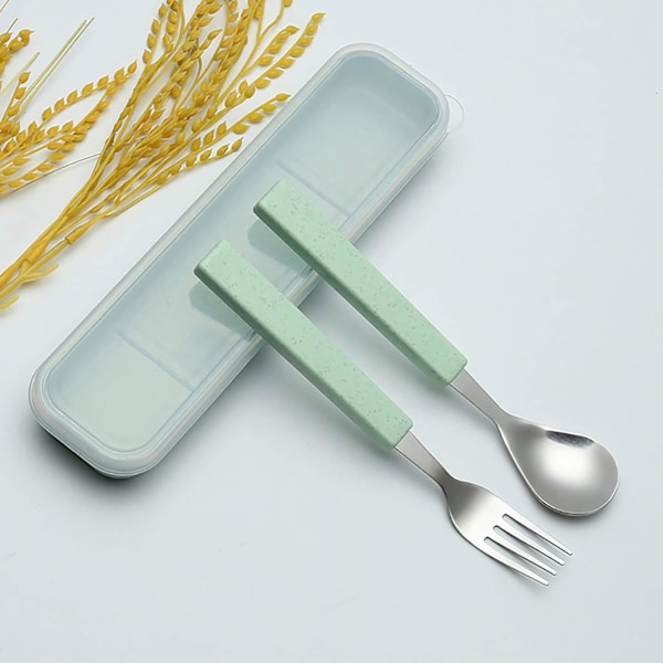 2- set barnbestickset 18/10 barnbestickset i rostfritt stål Set Set Middagsbestick Set med case