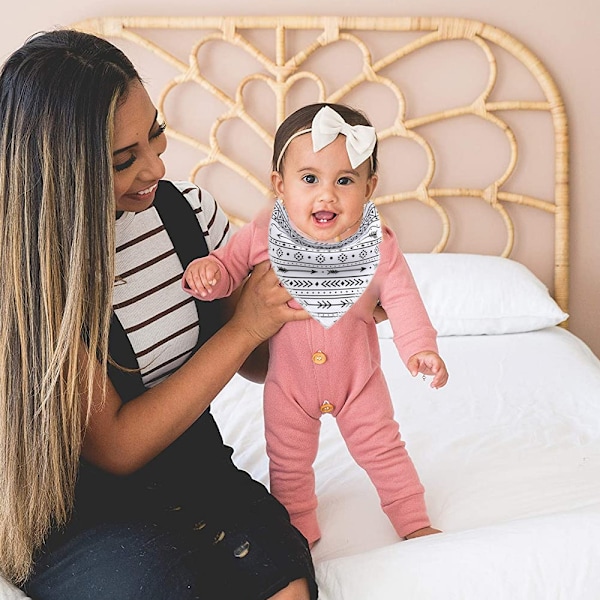 Babysalvet, babyforkle, fleece bomulls trekant håndkle