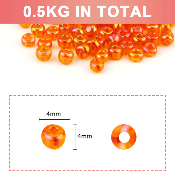 4mm, 4500 Pärlor, Flerfärgade Hantverkspärlor, för Att Göra Armband, Halsband & Smycken, Skolkonst & Hantverk