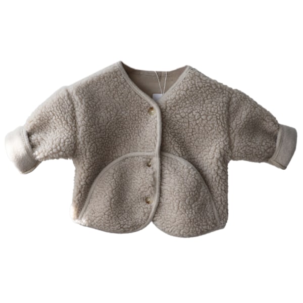 Kaksipuolinen samettitaskullinen rento puku poikille ja tytöille, korkeakauluksinen plushipaita, kaksi osaa (Valkoinen)