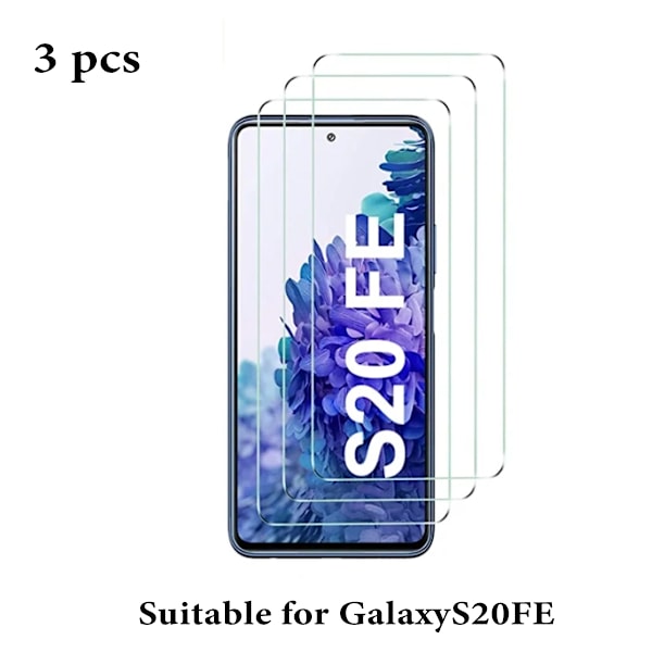 Kolme karkaistua lasikalvoa näytönsuojaa sopivat Samsung S20FE:lle