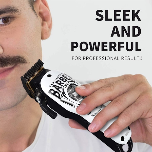 Professionella Sladdlösa Hårtrimmerset med 6 Styrkammar & för Män/Fader/Make
