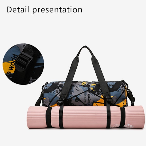 Sports Gym Taske Med Sko-Rum og Vandafvisende Lomme, Duffel Taske Vandafvisende Overnight Weekender Tasker