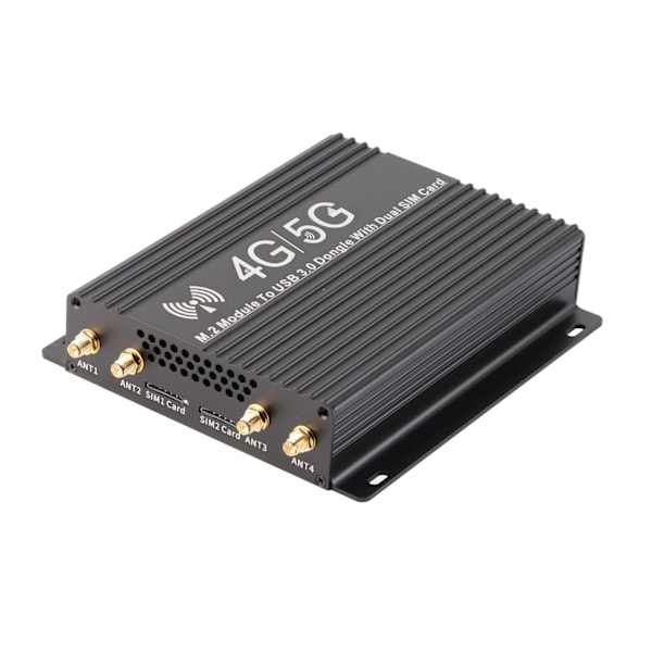 NGFF M.2 4G 5G Modul till USB3.0 Adapter med Kylfläkt Dubbla SIM-kortsplatser Högförstärkningsantenn Extra strömförsörjning