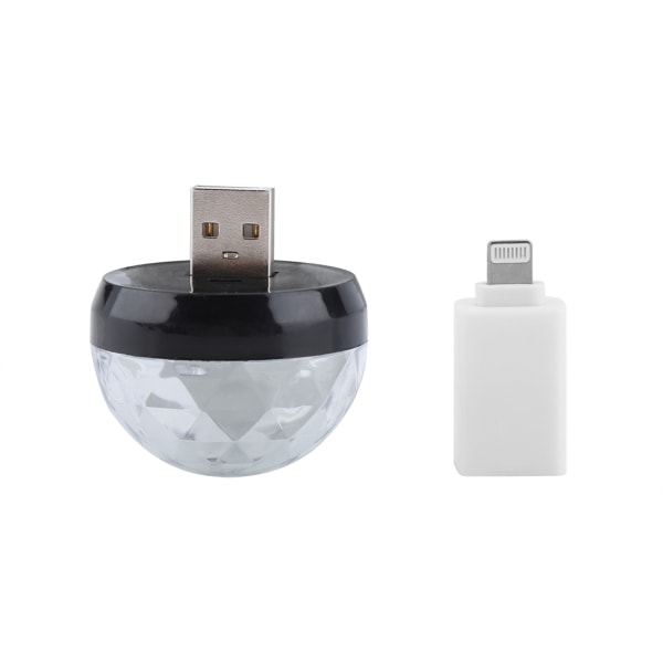 3W RGBW Mini USB Diskotek Lys Mobiltelefon Bærbar Krystal Magi