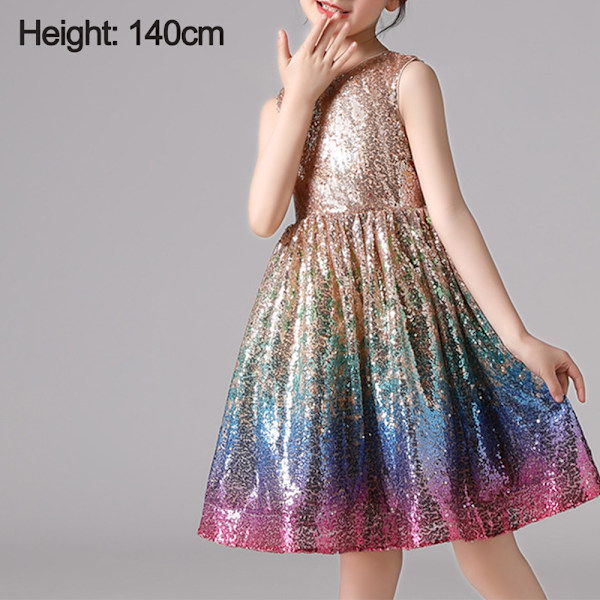 Princess Dress, Girls Shiny Sequins Dress Formal Birthday Party