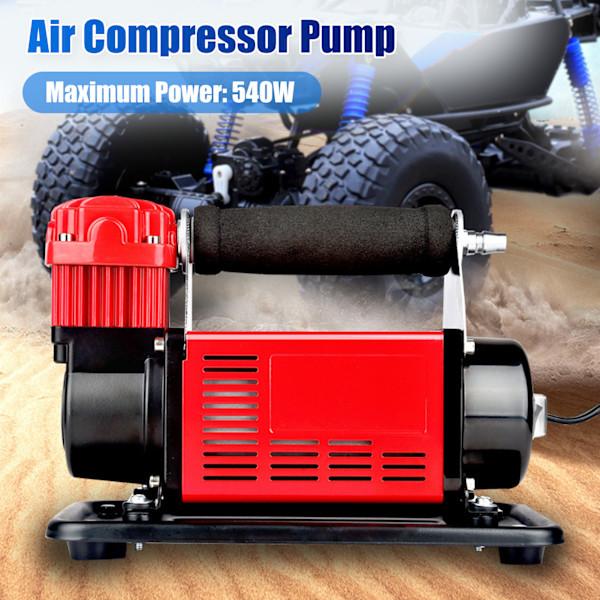 Däckpump för bil, luftkompressor 150PSI högt tryck 24V 540W dubbelcylinder