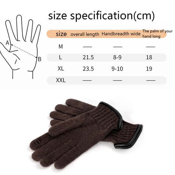 Grepp fleece varma damehandsker Touchscreen varme handsker strikket vinter[TT]