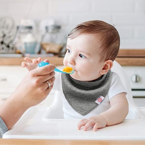 Baby Bandana Drool Bibs 10-pack - Spädbarnshaklappar för Pojkar, Flickor, Unisex för Tandsprickning och Dregling