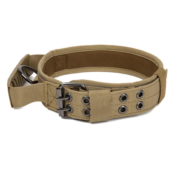 Taktisk hundhalsband, reflexlapp, justerbart militärt hundhalsband, tungt spänne med kontrollhandtag,