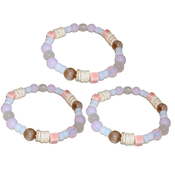 3 st söta Macaron armband ring stjärna fyrkant för att accessorize handled