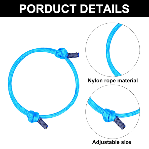 8 st rep armband för män och kvinnor, justerbart nautiskt snörarmband för seglare, surfare och friluftsentusiaster