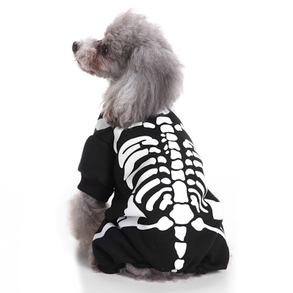 Kæledyrs kostume Halloween julekostume Hund skelet kostume