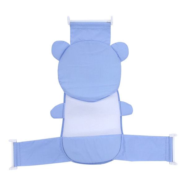 Baby Bade Net Justerbar Anti-Skrid Net Lomme Baby Bade Bruse Mesh Sæde (Blå)