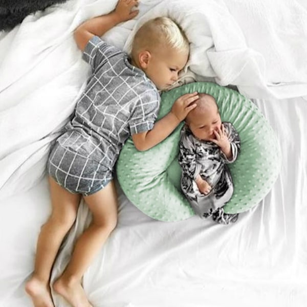 Amningskuddeöverdrag och amnings- och flaskmatningslokalisatorer, babysupport, magetid