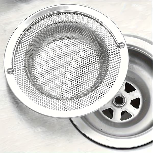 Stainless Steel Sink Strainer with Handle, Rust-proof Mesh, Prevents Drain Clogging and Vegetables[TT]