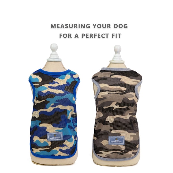 Hundtröjor Väst Bomull T-shirt, Ärmlös Stretchig Husdjurskläder, 2-pack Valp Tank Top Katt Tee (Blå+Grön)