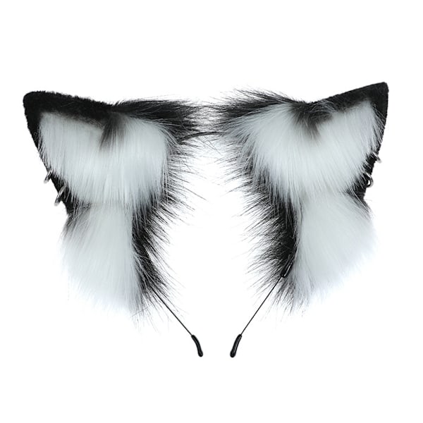 Katte-Ræv Faux Fur Ørehovedbånd Sød Halloween Kjole Håndlavet Dyrefurry Øre Hårbøjle