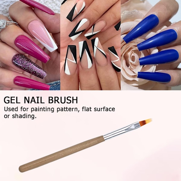 Nagelpenna Spetsdesign Akryl Nagelkonstborste Set Ritning Målnings Penna Manikyr DIY & Salong Verktyg
