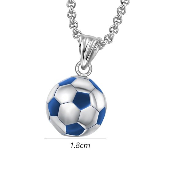 Fotbollsberlock Mode Herrhalsband Rostfritt Stål Halsband