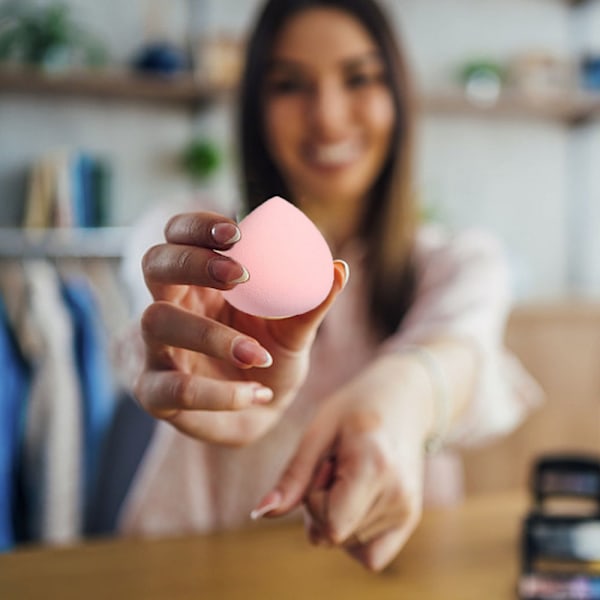 2 stk Sminke Beauty Sponge for Foundation, Sminke Beauty Sponges for Øye Flytende Kosmetikk