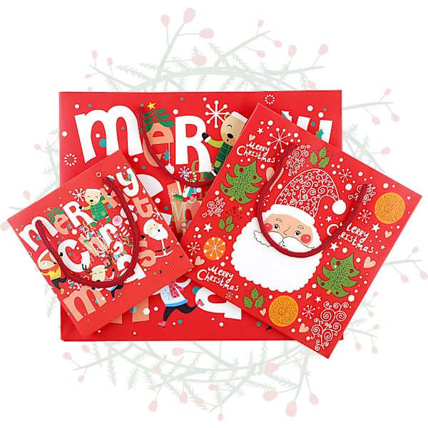 Julklappsinpackning för Godis och Små Presenter (Jultomten 20*20*8cm)