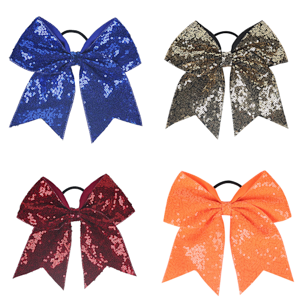 2 Pakker Bøj Cheer Hårbånd Hårbånd med Hestehaleholder til Teen Piger Softball Cheerleader Outfit Uniform