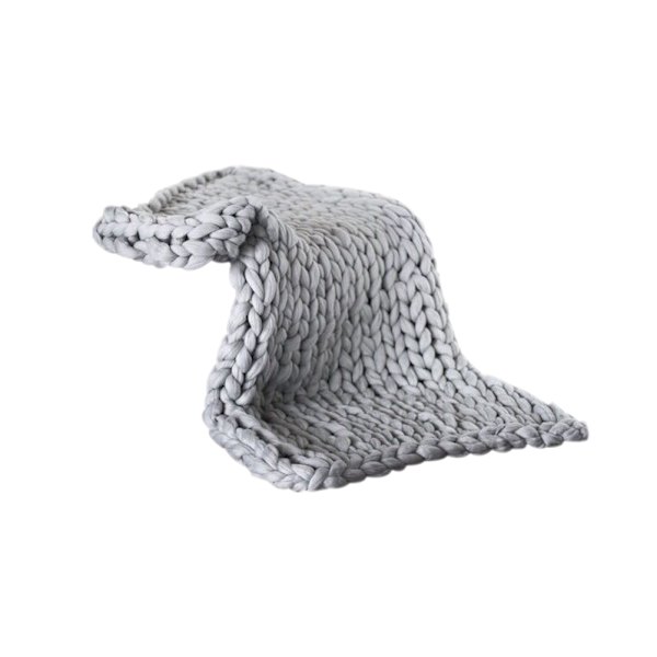 Mysig chunky stickad filt handgjord garn husdjurssäng soffa
