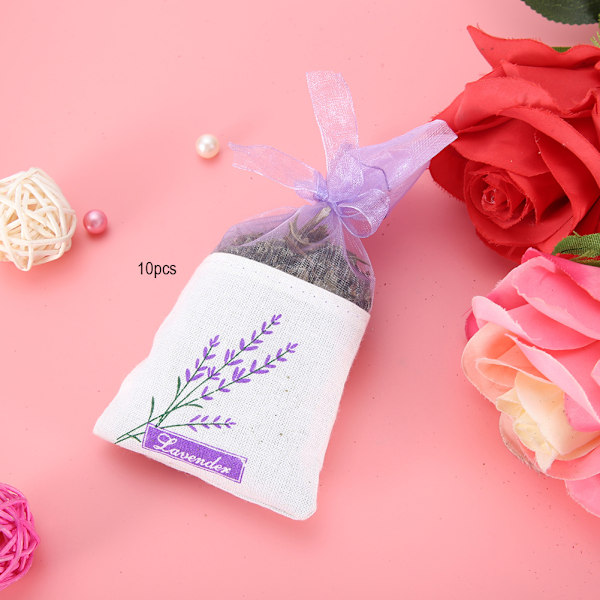 10 stk. Tørrede Blomster Hængende Aromapose Sachet Luftdeodorant Garderobe Aromapose (Mynteblad)
