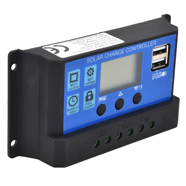 10W Solpanel Oplader Kit med 60A Controller Dobbelt USB Hun-Porte til Campingvogne, Både, Fly, Satellitter