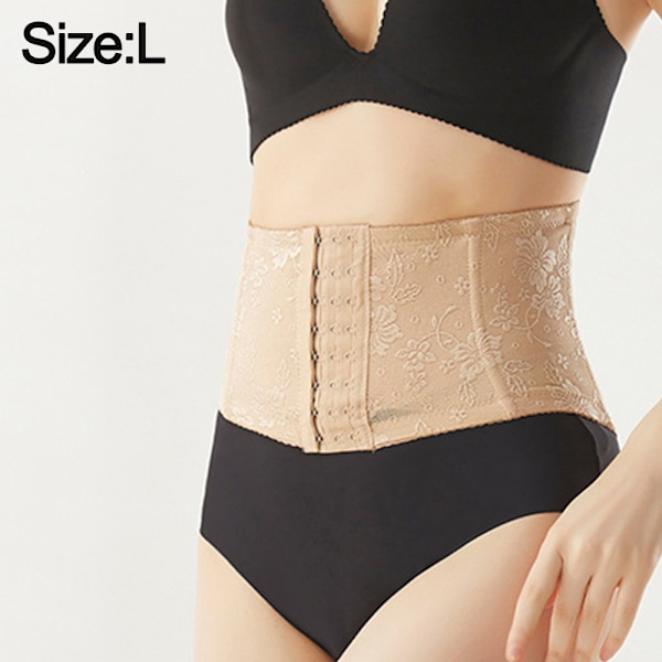 Lace Mesh Kvinner Etterfødsels Abdominal Belte Reparasjonsbelte Kort Trunk Midje Trening Stram Belte (Hudfarge)