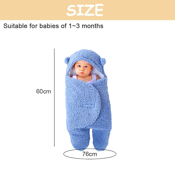 Söta Nyfödda Babyfilt Plüsch Swaddle-Filtar