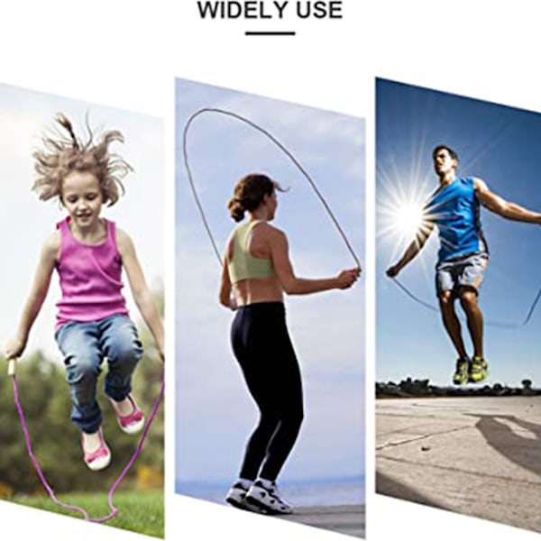 [2 Pak] Justerbar Længde Tangle-Free Segmented Perle Hoppetov til Fitness Træning, Vægttab