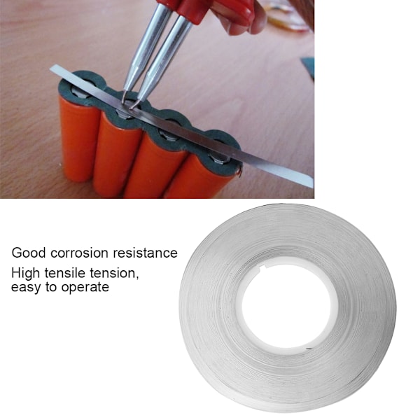 0,15 mm 1 kg M-klasse hardhet ren nikkel stripe tape stropp for batterisveising (0,15 * 8 mm)