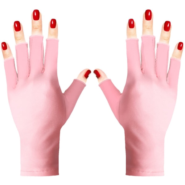 UV-skyddshandskar för nagellampa, lätt manikyr utan finger
