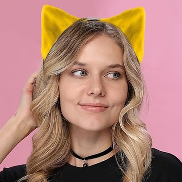 Katte-Ræv Faux Fur Ørehovedbånd Sød Halloween Kostume Håndlavet Dyrefurry Øre Hårbøjle