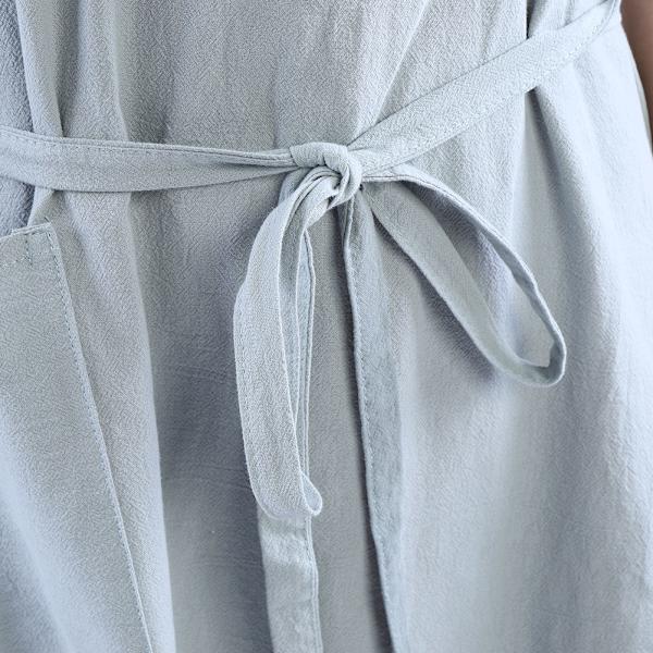 1 st. Unisex Bomulls-Förkläde med En Ficka Sommar för Kök Matlagning Husstädning (Ljusgrön)
