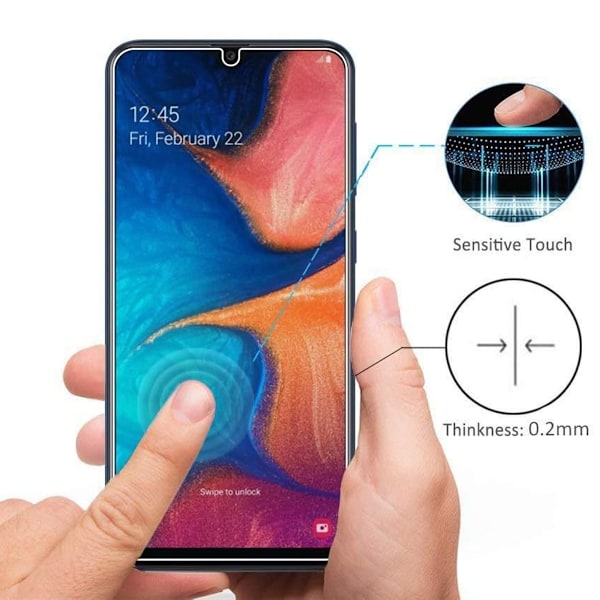 2-osainen setti - sopii Samsung Galaxy A40 - karkaistu lasi