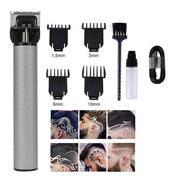 Hårklippere til Mænd, Trådløs Genopladelig Hårtrimmer Plejesæt Skægtrimmer Frisørsalon