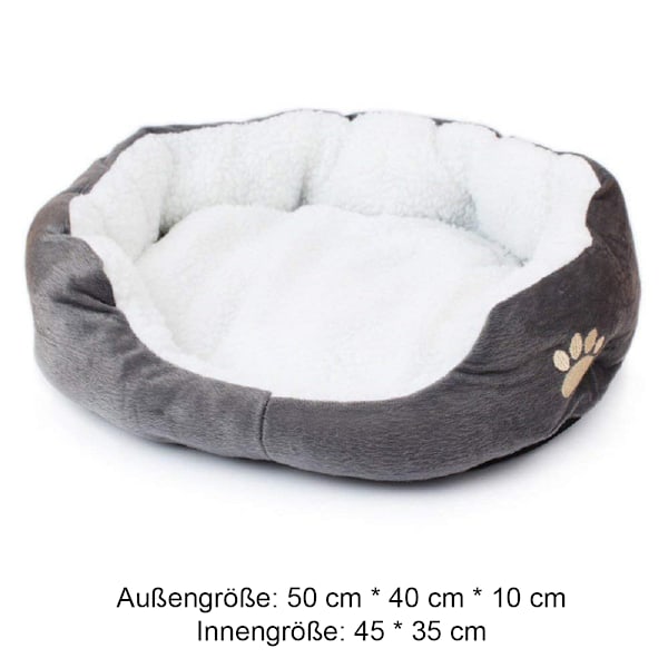 Husdyrseng Kattenseng Pude Blød Hundebed Varmt Hundesovested Kattedække Hundemåtte Hundesofa Kattesofa (Grå)