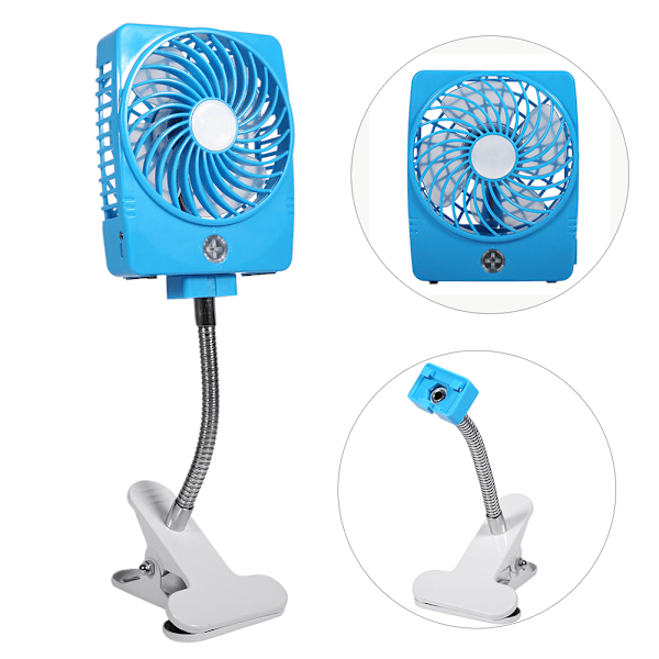 3,5 W USB Mini Kannettava Neliömäinen Sähkötuuletin Pöydälle/Työpöydälle, Kiinnityskohdalla Koti- ja Toimistokäyttöön