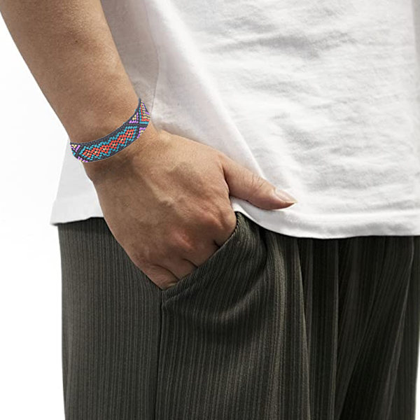 3 stk Justerbare Armbånd for Kvinner og Jenter, Vevde Vennskapsarmbånd, Armbånd med Vevd Kvast
