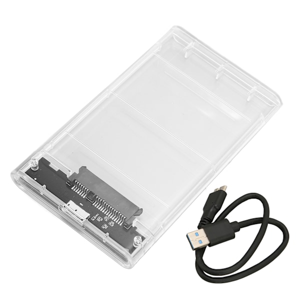2,5 tum Hårddiskinneslutning 5 Gbps Överföring Repskyddande Extern HDD-Fodraladapter för 2,5 tum SATA Hårddiskar SDD