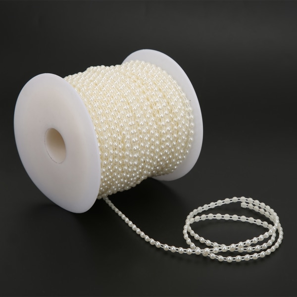 4mm 50m Faux Pearl Bead String Artificiell pärltillbehör