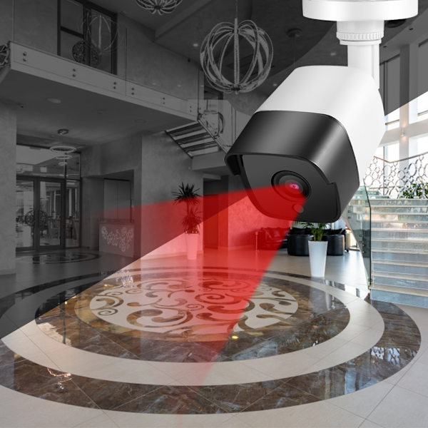 TVI/AHD/CVI/CVBS Utomhus IP66 CCTV Nattseende Analog Bullet Säkerhetskamera Plast Hus 5MP PAL System