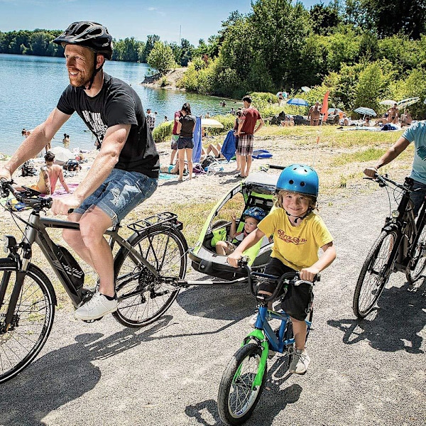 Pyörävaunun vetoaisan liitäntä, pyöräilyadapterin tarvikkeet