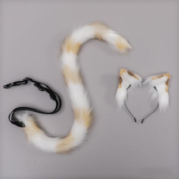 Dyr Fest Kat Tiger Kostume Katteører Hale 80CM Ræv Hale Børn Jul Halloween Gave