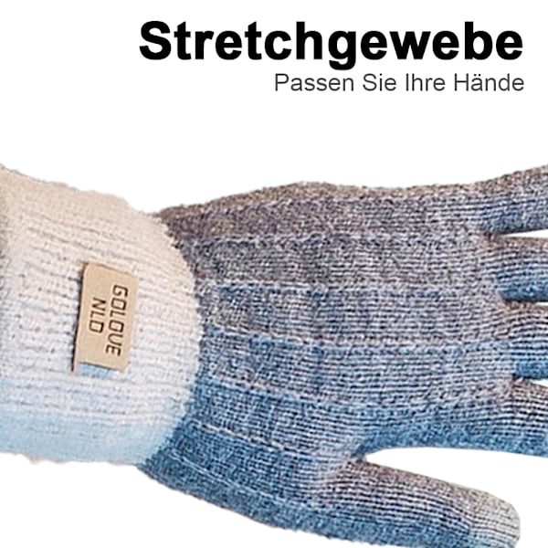 Vinterhansker for kvinner, varme elastiske mansjetter termiske hansker