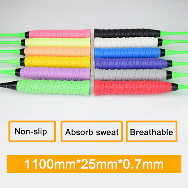 4-pack Squashgrepp, Tennisracketgrepptejp med Halksäker Perforerad Absorberande Racketgrepp, Övergrepp för Tennis Badminton