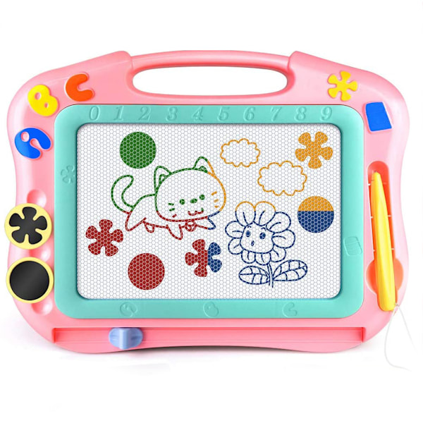 Magnetisk Rittavla för Barn Magna Doodle Tavla Resestorlek Småbarnsleksaker Skiss Skrivning Färgrik Suddbar Skissblock Semesterfödelsedagspresenter Flicka
